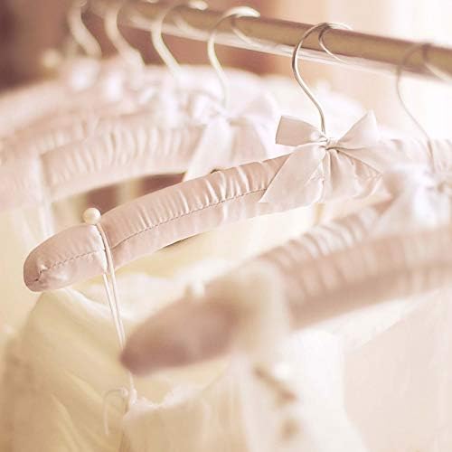 Jetec 24 Pack Satin Padded Hangers for Women Clothing 15",White