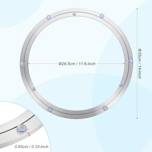 uxcell Aluminium Lazy Susan Turntable Bearing, 14 inch（Base Only）