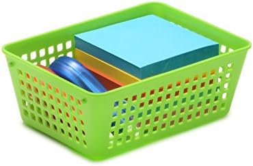 YBM Home 3-Pack Plastic Storage Baskets Bins for Home Junk Drawer, Shelves, and Office Organization, Functional Trays/Co