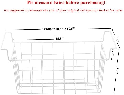 Orgneas 17.5" Freezer Organizer Bins for Chest Freezer Storage Rack Bins