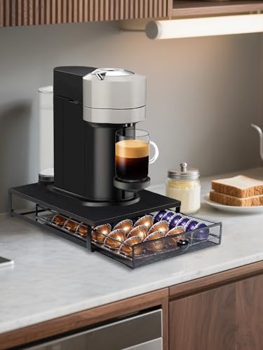 Sedegn Nespresso Vertuo Pod Holder: Capsule Organizer with Sliding Drawer