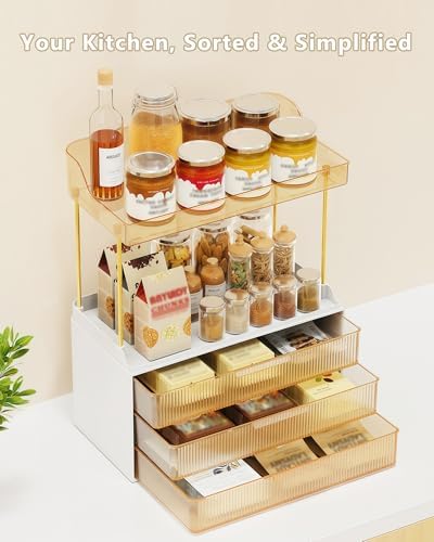 Anylady Bathroom Organizers and Storage, Makeup Organizer (Sturdy Durable Attractive), Ideal for Vanity, Countertop, Cou