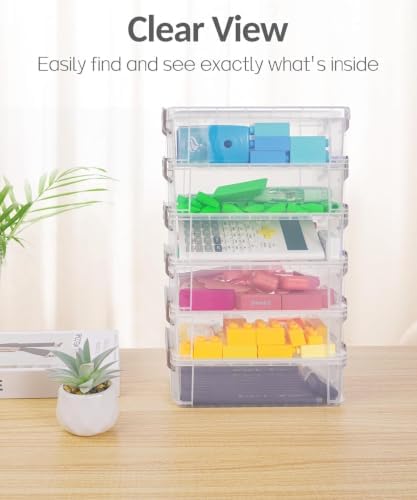 Sooez 2 Pack Large Storage Bins with Lids, Clear Plastic Storage Containers