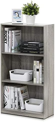 Furinno Basic 3-Tier Book Shelf with Open Shelves, French Oak