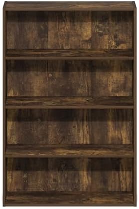 Furinno Basic Book Shelf, 4-Tier Bookcase with Open Shelf, Bookshelf, Cube Storage Organizer, 6 x 24 x 35, for Living Ro
