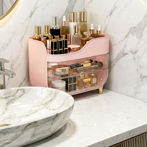 Makeup Organizer for Vanity with Large Smooth Drawers Extra Large Skincare Organizer for Bathroom Countertop and Dresser