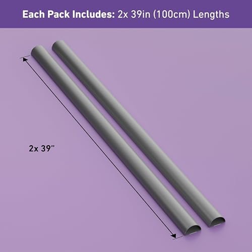 D-Line Half Round Cord Hider, Patented Cable Cover, Hide TV Wall Mount Wires, Raceway for Cords, Decorative Wire Covers,