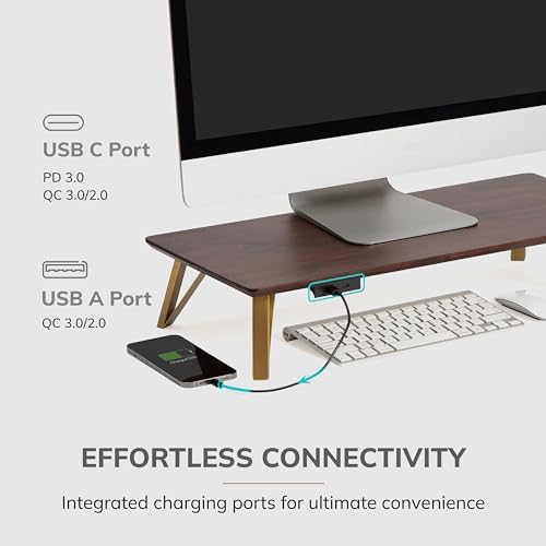 Anji Mountain Monitor Stand for Desk - Desktop Organizer & Laptop Riser, Ergonomic Monitor Riser, Space-Saving, Durable,