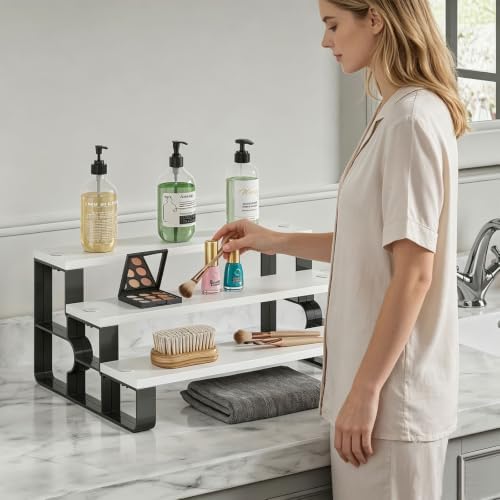 3 Tier Perfume Organizer for Women, Makeup Stand for Bathroom Countertop