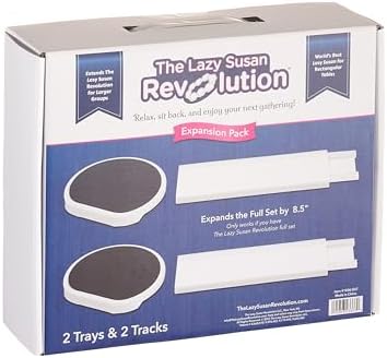 The Lazy Susan Revolution - Expansion Pack - Dark Gray - 2 Straight Tracks and 2 Trays. Does not Work Without the Lazy S