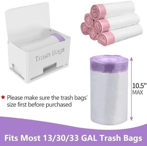 STWWO Extra Large Trash Bag Holder, Garbage Bag Dispenser Holder, White