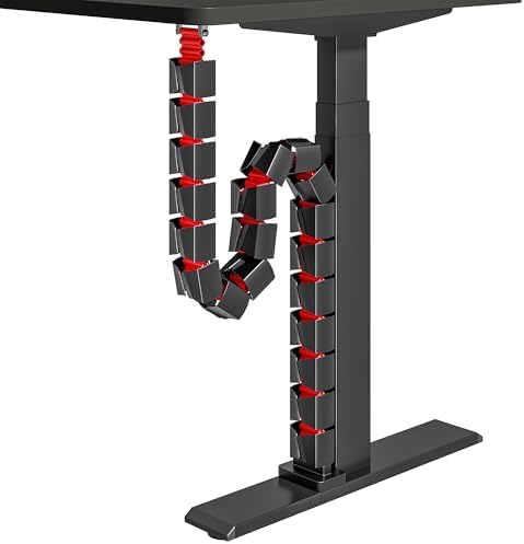 ARES WING Under Desk Cable Management Spine, Screw On Vertebrae Cable Management for Standing Desk, Length Adjustable Co