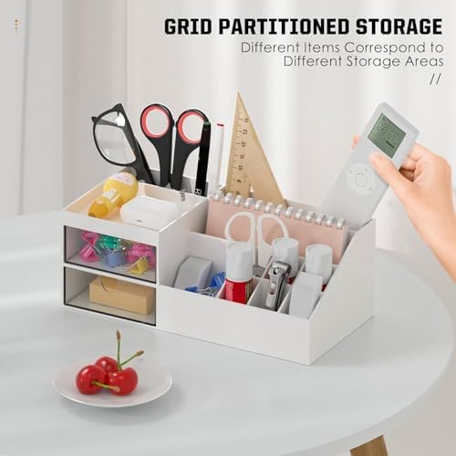 Subsky Makeup Organiser with Drawers, Cosmetic Storage, Skin Care Organiser, Multifunctional Organiser for Office, Cosme