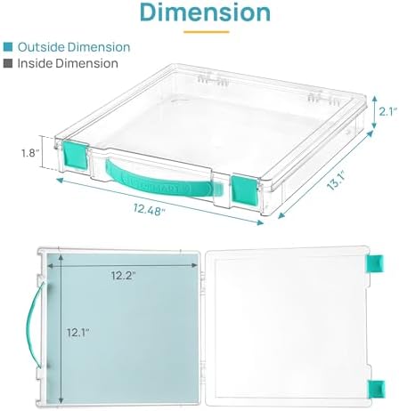 Vtopmart 3 Pack Board Game Storage with Handle and Snap-Tight Latch Lid