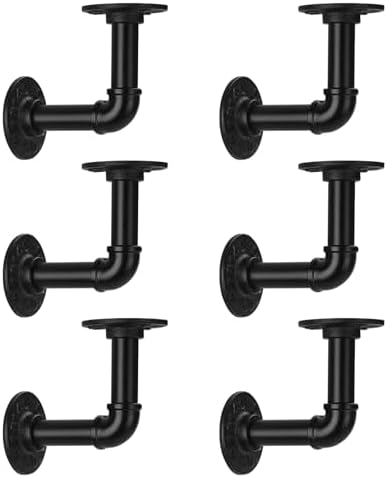 1/2" Pipe Shelf Bracket，Wall Mounted Floating Shelf Bracket, Steam Punk Decor Hanging Wall Metal Bracket, Heavy Duty Dec