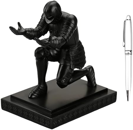 Knight Pen Holder Desk Organizers and Accessories as Gift Black