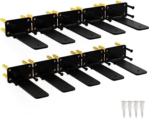6 Inch Shelf Brackets, 10 Pack Floating Shelf Bracket, 1/5" Thick