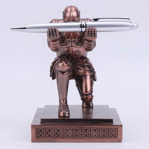 Knight Pen Holder Desk Organizers and Accessories as Gift Red