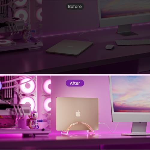 Acrylic Vertical Laptop Stand for Desk,Acrylic Invisible Desktop Notebook Dock,Vertical Laptop Holder Space-Saving Organ