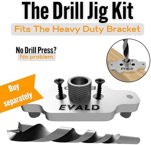 EVALD Heavy Duty Floating Shelf Brackets 4 Inch, Hidden Brackets for Shelving with Screws & Anchors, Floating Shelf Moun