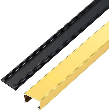 Aluminium Alloy U Shape Edge Trim Strip Decoration Profiles with Base, Metal Cable Raceway Cord Cover Channel, Ceramic T