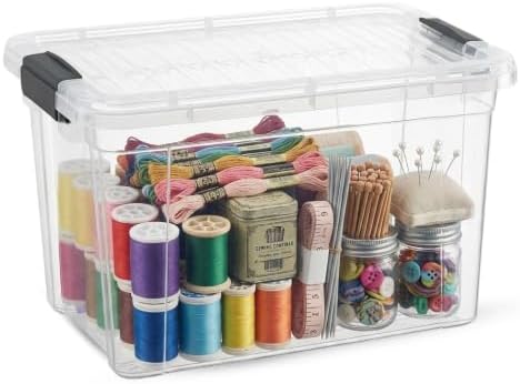 Superio 8.7 Quart Clear Plastic Storage Boxes with Lids, Stackable Organizer Containers, BPA-Free Storage Bins for Home,