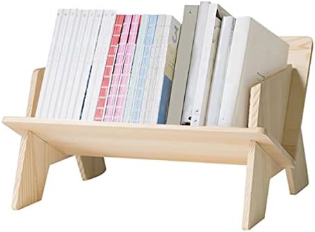 Wood Bookcase in Living Room/Home/Office, Desktop Book Shelf Organizer Bookshelves Storage Rack for CDs/Magazine/Books D