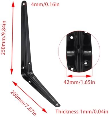 Lilaly 24 Pack Shelf Brackets 10 Inch Shelf Bracket, Heavy Duty L Brackets for Shelves for Hanging Floating Shelves Brac
