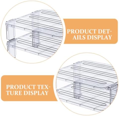 SHOWERORO 2pcs Stacking Shelf Freezer Rack - Kitchen Storage Rack
