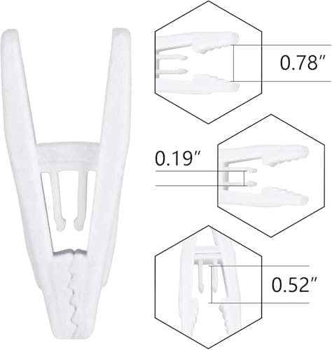 Tinfol White Velvet Hanger Clips, 80PC Pants Velvet Clips, Clothes Hanger Clip Clothes Pin, Strong Finger Flocked Clip Perfect for Slim-line Clothes Velvet Hangers