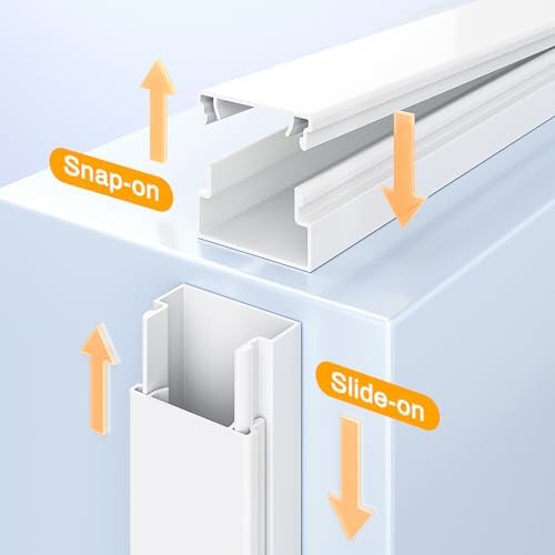 Delamu Cord Hider, 157in Wire Covers for Cords on Wall, Premium Cable Hider Cord Covers for Wires, Cable Management Wire