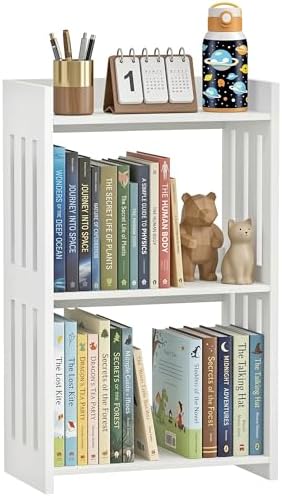 HAYOFAMY 3 Tier Bookshelf for Small Spaces 25.6”H Bookcase