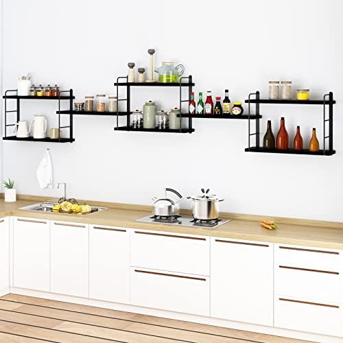 MXCSE Shelves on Wall, Floating Bookshelves, Shelves for Room Wall (Black)
