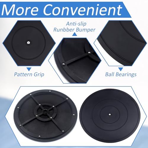 16 inch Turntable Rotating Caster Spinner Non Skid Lazy Susan Heavy Duty 360˚ Rotating Swivel Stand for Model Base/Potte