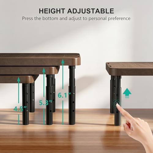 WALI Computer Monitor Stand for Desk, Adjustable Laptop Riser, up to 44 lbs