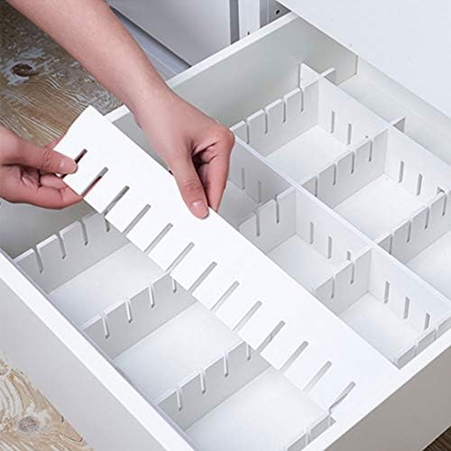 12Pcs Drawer Dividers, 17.72" x 3.55", Thick, DIY Organizer Separator, Large Adjustable Dresser Drawer Organizer for Clo