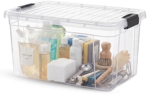 Superio 11 Quart Clear Plastic Storage Boxes with Lids, Stackable Organizer Containers, BPA-Free Storage Bins for Home, 