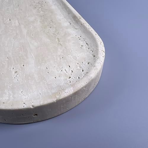 Natural Travertine Tray (Oval Beige)