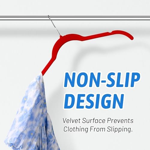 Sishynio Velvet Hangers 30 Pack, Non-Slip Slim Felt Hangers Colorful