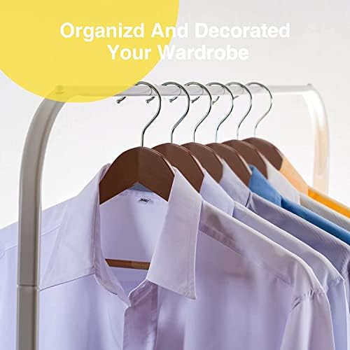 Lotus Wooden Hangers, Solid Wood Shirt Hangers,Dress Coat Jacket Clothes Hangers,with Extra Smooth Finish, 360 Degree Sw