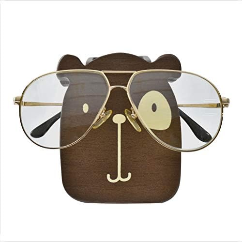 I'm Wood Multipurpose Eyeglass Phone Pen & Pencil Holder Stand Stationery Desk Organizer Accessories, For Home Office Desktop Decor Birthday Graduation Gifts “Dream Big Aim High” (Dog)