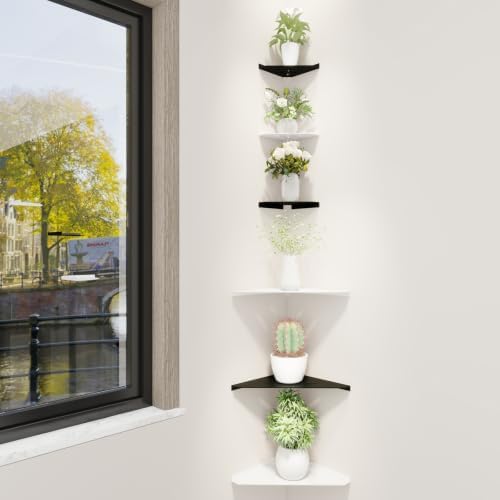 Corner Shelf, 3.0mm Aluminum Alloy Corner Shelf Wall Mounted, for Bathrooms,Offices, Bedrooms,Kitchens,Dorm Rooms and Li