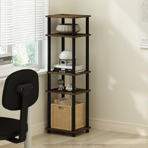 Furinno Turn-N-Tube Storage Shelves, Stackable Standing Shelf, Open Corner Shelf, for Organization and Storage, Living R