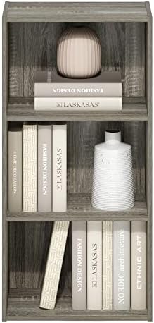 Furinno LUDER 3-Tier Book Shelf, Open Shelves Bookshelf, French Oak