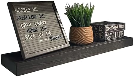 Joel’s Antiques 30 Inch Wooden Floating Shelves for Wall - 30x6x2 in