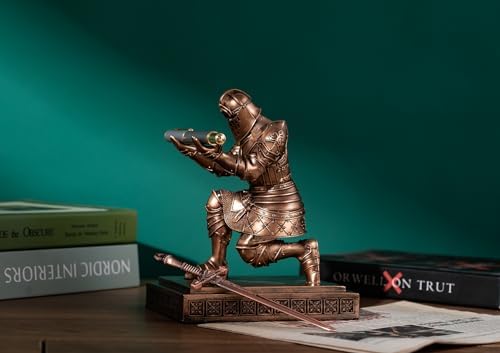 King's Guard Knight Pen Holder with a Letter Opener Desk Organizers Copper