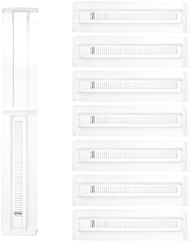 Adjustable Drawer Dividers for Clothes and Kitchen, 8 Pack Expandable Drawer Organizers, Clear Plastic Separators for Dr