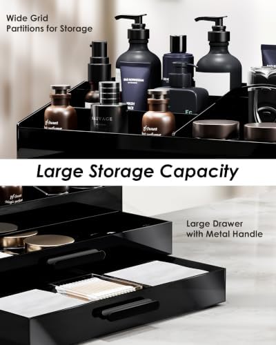ProCase Cologne Organizer for Men with Drawer, Bathroom Organizer -1 Cup