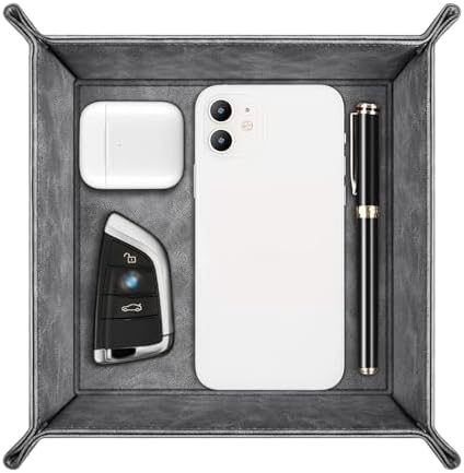 SITHON Valet Tray Desktop Storage Organizer Nightstand Caddy Holder