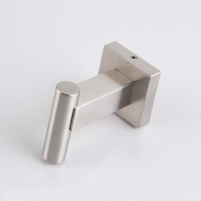 GERZWY Bathroom Coat Hook SUS 304 Stainless Steel Single Towel/Robe Clothes Hook for Bath Kitchen Garage Heavy Duty Contemporary Hotel Style Wall Mounted 2 Pack Brushed Finish DG1407-LS